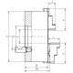 Steel lathe chuck - Type 3744-200-4 (DIN 55029)