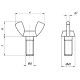 Thumb screw AN 265 M6x10 galvanized B (100 pcs.)