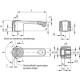 Switching lever ELCR.118 A-12-C5 - possibility of installation with snap positioning, technopolymer blue