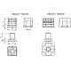 Įdėklas kvadratiniams profiliams NDA.Q-30-M22x30 - su reguliuojama kojele, technopolimeras