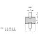 Vibro izoliatorius DVA.1-100-40-M16-41-40 - srieginiai kaiščiai