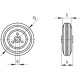 100 mm rubber wheel, load capacity 100 kg RE.E3-100-RBL