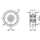 150mm plastic wheel with ball bearing, load capacity 750 kg RE.F8-150-RSL