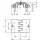 Hinge CFE.48 p-M5x17 - threaded pins