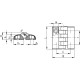 Hinge with screw covers CFT.49 EH-6-C9 - through holes with hexagon sockets are also available for cylinder head screws