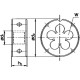 Die FANAR DIN-22568 1/4 NPT HSS 800