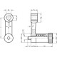 Crank with positioning mechanism GN 558-75-K16 - Cast iron