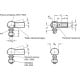 Angular ball joint DIN 71802-10-M6-CSN - stainless steel