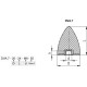 Vibration isolator DVA.7-30-30-M8-55 - threaded hole