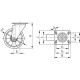 Swivel wheel fi 100mm polyurethane with mounting plate, load capacity 300 kg RE.F2-100-SSL-H