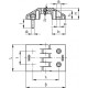 Hinge CFE.48 p-M5x17-CH-5 - threaded pins and through holes for cylindrical head screws