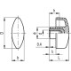 Wing nut CTL.476/30 B-M6 - brass boss, threaded hole, blind hole