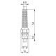 Gland with strain relief A1546.12.06 polyamide IP68 black M12 2.5÷6.5mm 12.0mm with metric thread Agro RoHS