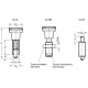 Indexing pin GN 613-5-A - steel, plastic knob