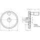 Handwheel O 100 GN 923.30-100-K8-R - for sliding mechanisms fi30