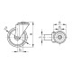 Swivel wheel fi 125mm polyurethane with mounting hole, load capacity 220 kg RE.FF-125-FBL-N-SST