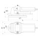 Machine vice with swivel base 200 mm