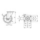 125mm polyurethane swivel wheel with mounting plate, load capacity 220 kg RE.F5-125-SSL-N