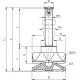 Pasukama kojelė LV.A-80-14-M16x78-ELK - pagrindas ir rankenėlė iš technopolimero, srieginis kaištis, plieno