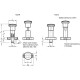 Indexing pin GN 817.1-6-6-B-RT - with mounting flange red