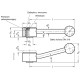 Adjustable lever GN 125-36-M12-E