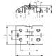 CFE.66 CH-6 hinge - through holes for cylindrical head screws