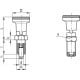 Indexing pin PMT.101-5-M10x1-A - steel pin, black oxide, without locknut