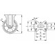 Fixed wheel fi 80mm polyurethane with mounting plate, load capacity 170 kg RE.F5-080-PSL-N-ESD