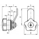 Lock with bolt VC.309/40-S - Lock with various combinations