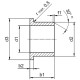 Sliding sleeve with flange MFM-2228-30