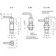 Indexing pin GN 7017-4-M6-B-NI, stainless steel