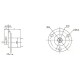 Rotary connector SR022-18-3P, 3 tracks, Yumo 10A, with cable, 250V