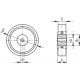 250mm polyurethane wheel, load capacity 1600 kg RE.F4-250-RBL