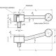 Flat adjustable lever GN 125-36-M10-80-E - Adjustable lever with threaded pin