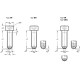 Pressure screw with ball GN 606-M8-40-VN - stainless steel