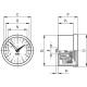 Analog speed indicator GA05-0002-S - gravity drive, steel housing