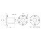 Trapezoidal nut flange 12x3 polyamide green