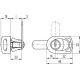 Lock with key CSLU-FM-45-32 - technopolymer and zinc alloy