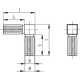 Kvadratinė jungtis STC.30-2A-2W-R-C9 – dviašė jungtis, dvikryptė juoda