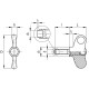 Wing nut EWN.70-SST-p-M10x30-PO-C5 - technopolymer, with pressure pad blue