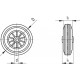 125 mm guminis ratas, keliamoji galia 110 kg RE.E2-125-RBL