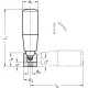 Folding revolving handle GN 598.5-KU-26 - with stainless steel folding mechanism, lockable in two positions