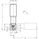 Folding revolving handle GN 798.5-KT-24 - with stainless steel folding mechanism, lockable in two positions