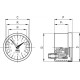 Analog speed indicator PA11-0020-D - with positive drive, technopolymer housing