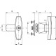 Užraktas su T formos rankena CSM.50 – rakinamas, technopolimeras