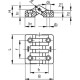 CFA.40 CH-4 hinge - through holes, cylindrical head screws