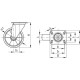 Pasukamas ratas fi 200 mm poliuretanas su montavimo plokšte, keliamoji galia 680 kg RE.F5-200-SSL-H-ESD