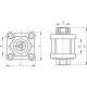 Sight glass Flow indicator HVF.114-1 - brass hubs