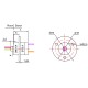 SR012-6 rotary connector, 6 tracks, 2A, with cable, 240V, sliding, Yumo