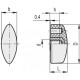 Wing nut CT.476/56 B-M10 - brass boss, threaded hole, blind hole